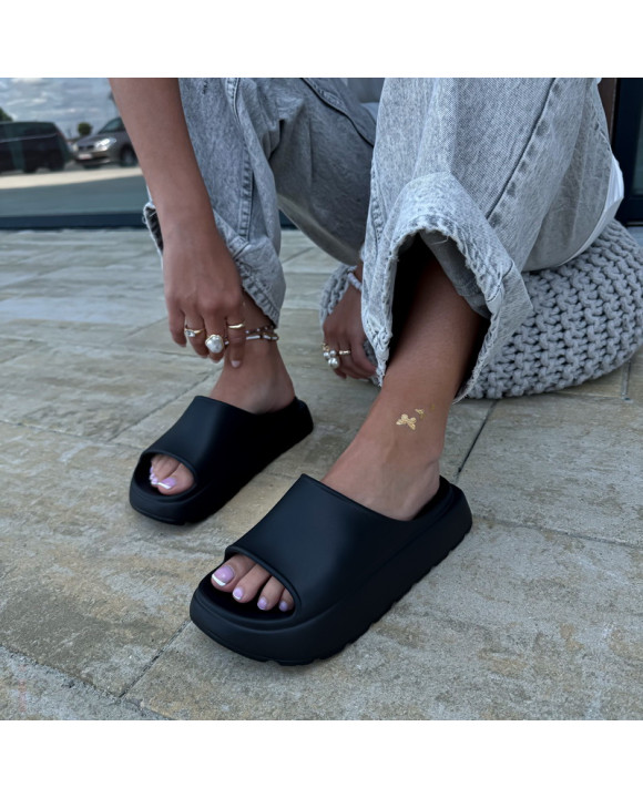 Čierne gumené šľapky-319949-20