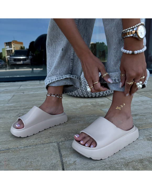 Béžové gumené šľapky-319927-20