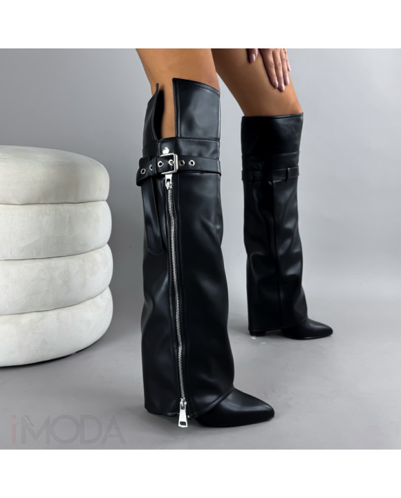 Čierne vysoké čižmy-323003-20