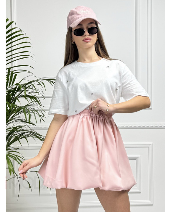 Ružová PUFFY sukňa-315538-20