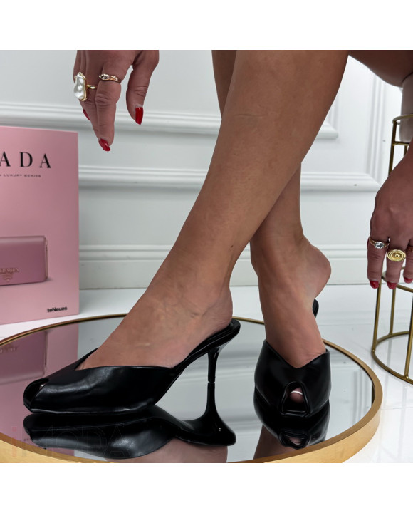 Čierne šľapky na opätku-326943-20