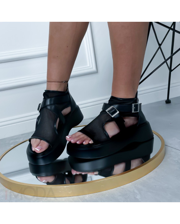 Čierne sandále-316490-20