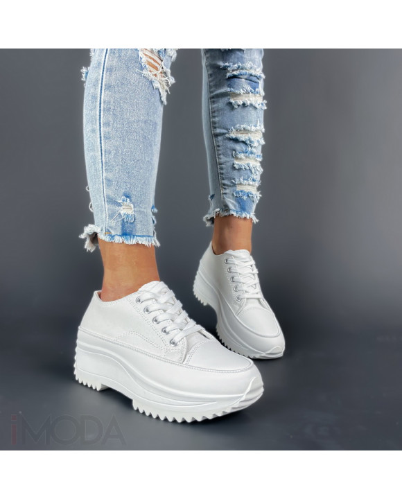 Biele plátené tenisky-301605-20