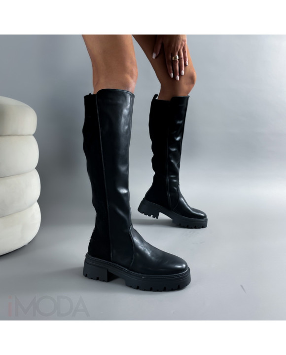 Čierne vysoké čižmy-310380-20