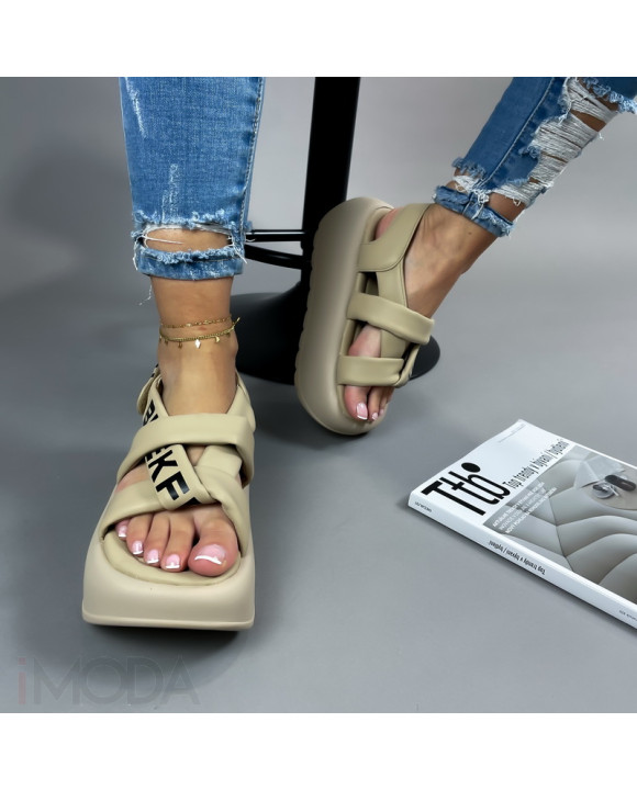 Tmavobéžové sandále-305630-20