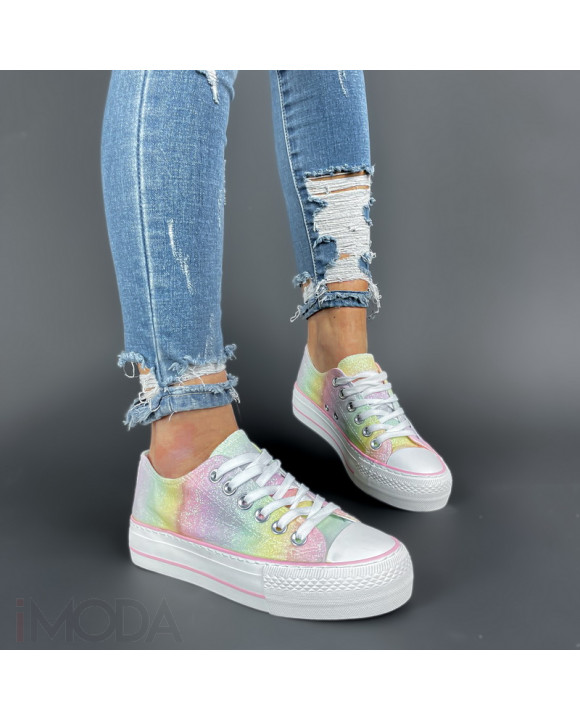 Viacfarebné dúhované tenisky-300032-20