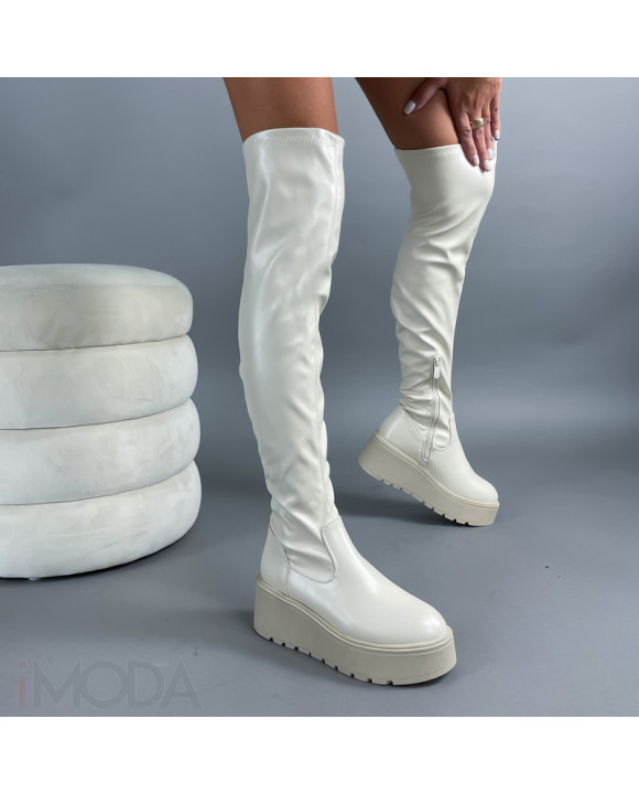 Béžové vysoké čižmy-311155-20