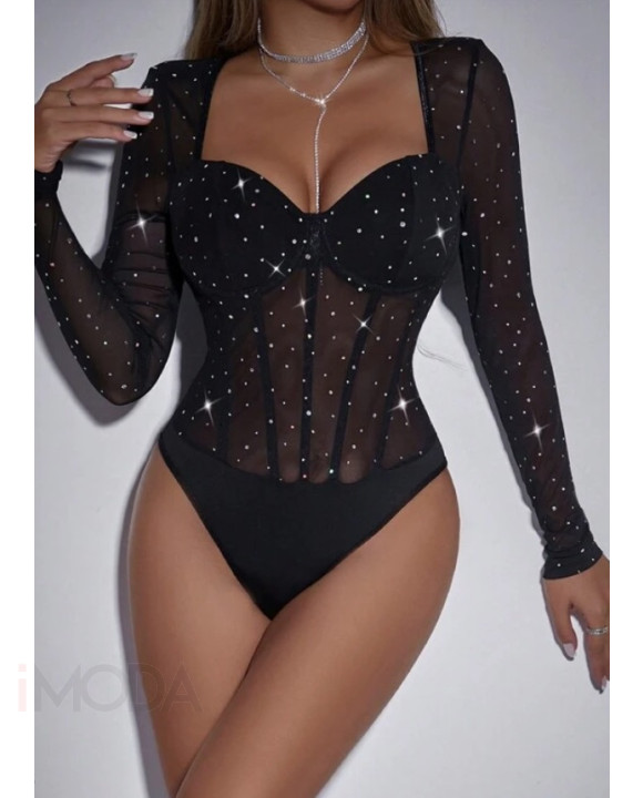 Čierne trblietavé body-295716-20