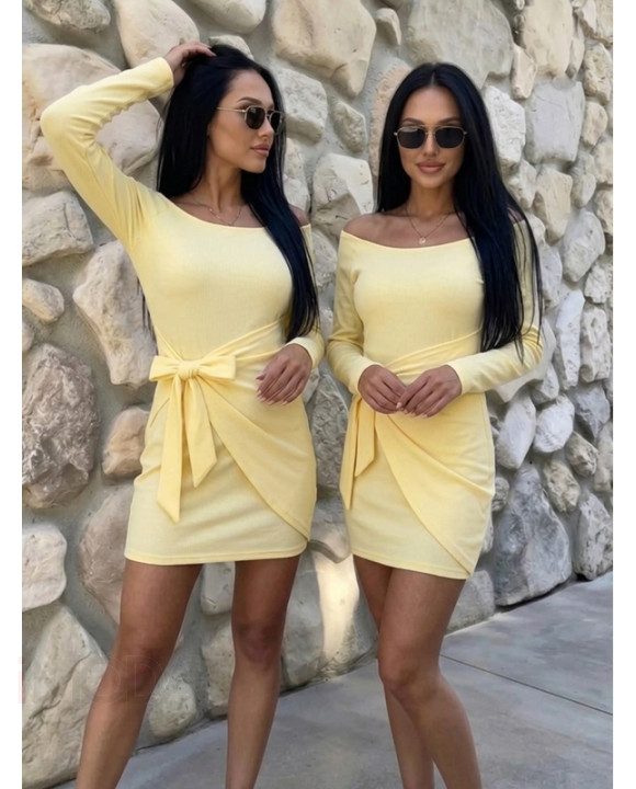 Žlté šaty so zavinovacou sukňou-329534-20