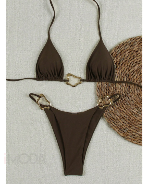 Hnedé dvojdielne plavky-317313-20