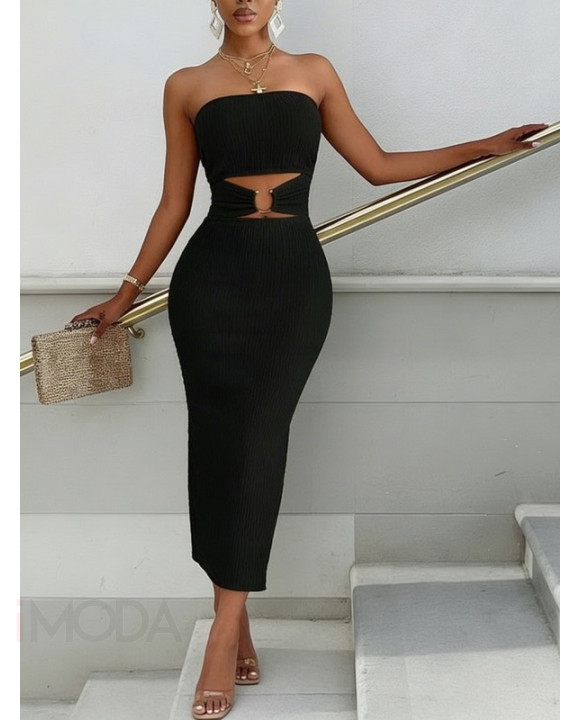 Čierne riasené šaty-325995-20