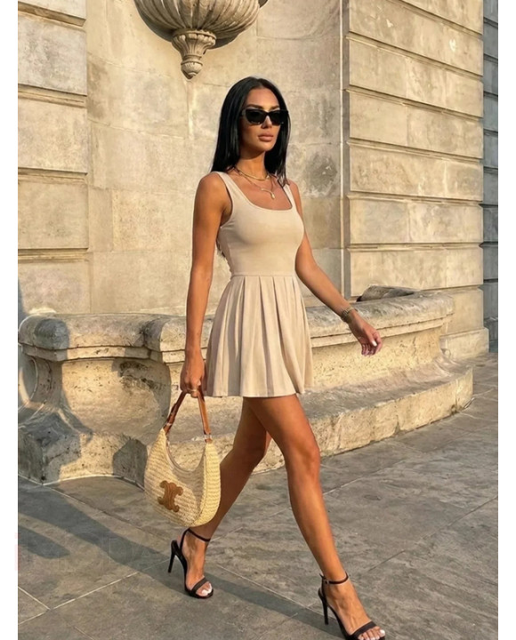 Béžové mini šaty-328940-20