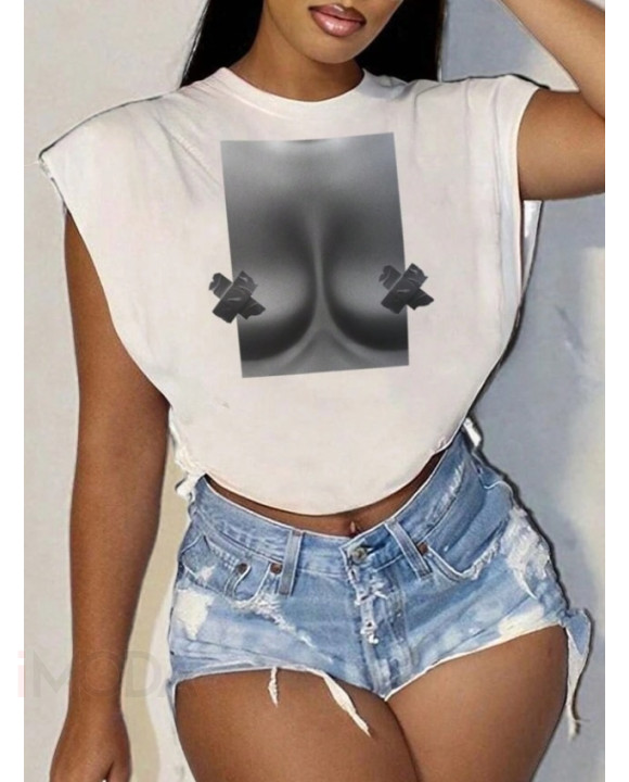 Biele tričko KIM-304608-20