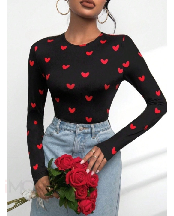 Čierny srdiečkový top-310772-20