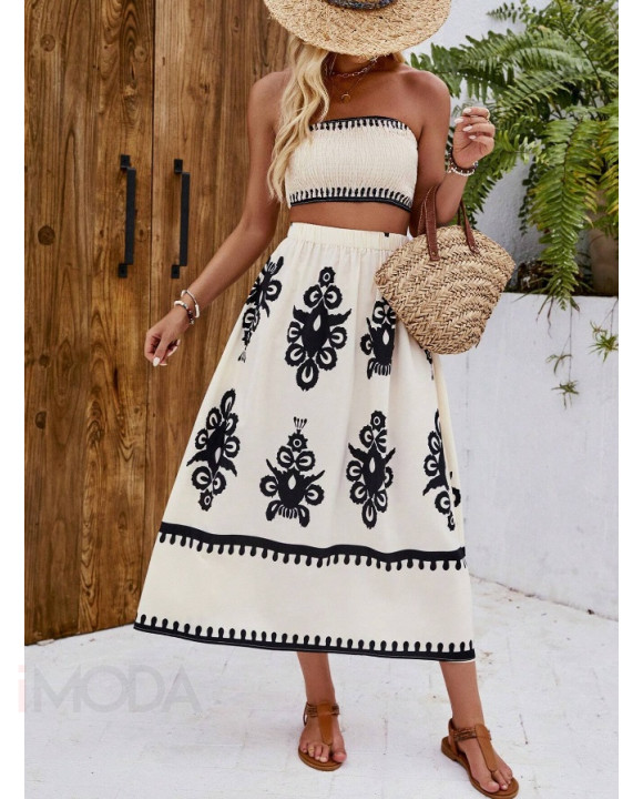 Béžový sukňový komplet-305039-20