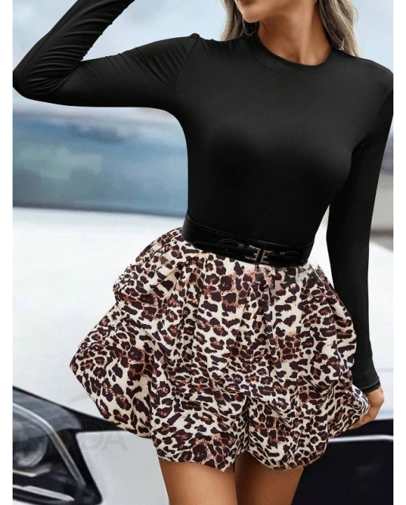 Leopardie šaty PUFFY-311061-20