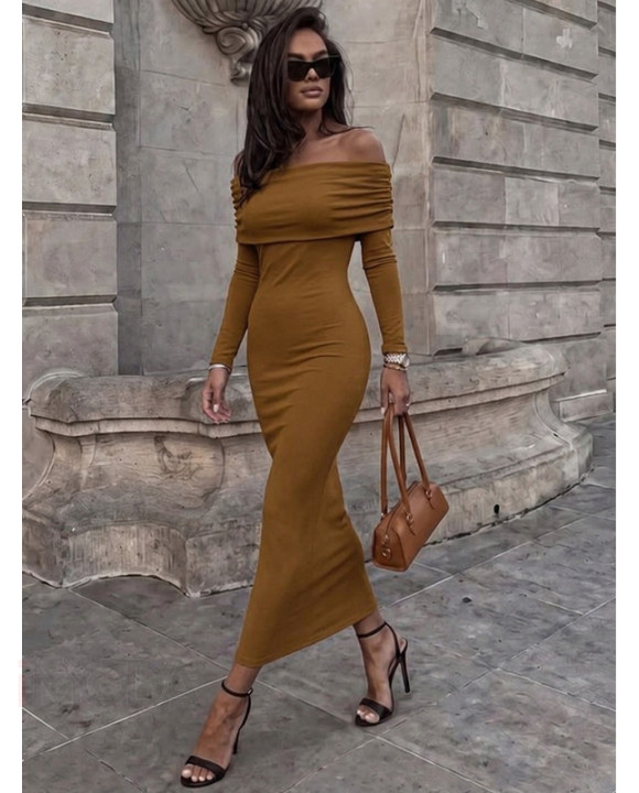 Hnedé elastické šaty-329531-20