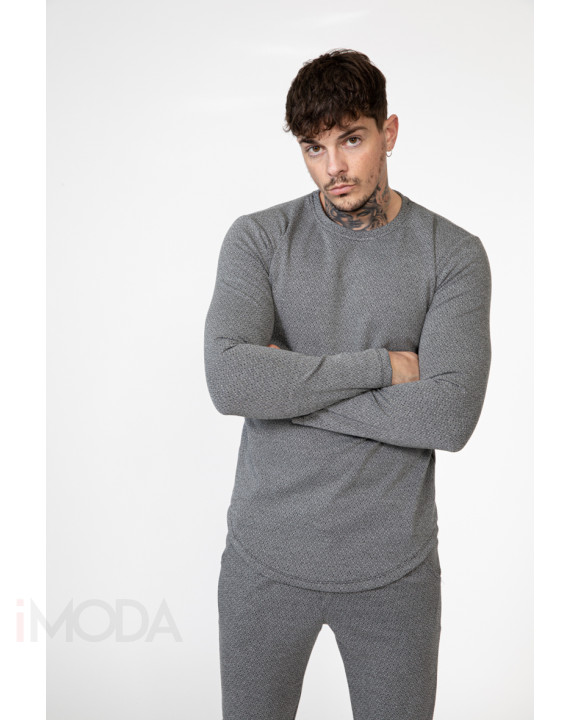 Sivé vzorované tričko-244115-20