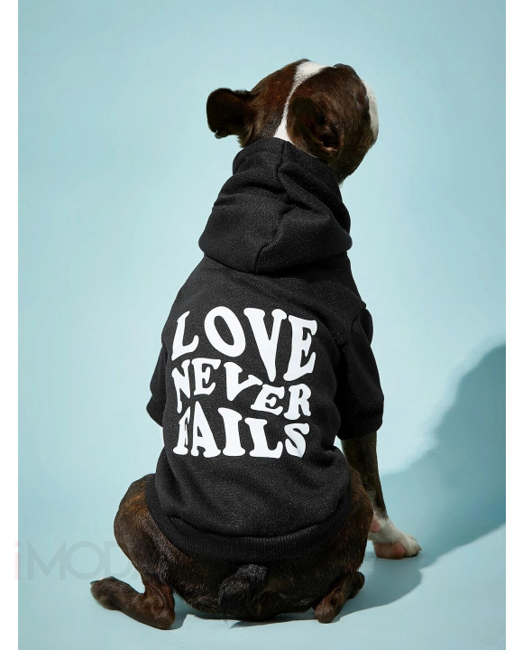 Čierna mikina pre psa s potlačou-275398-20
