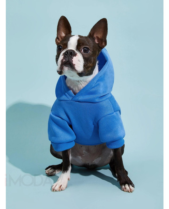 Modrá mikina pre psa s kapucňou-275386-20