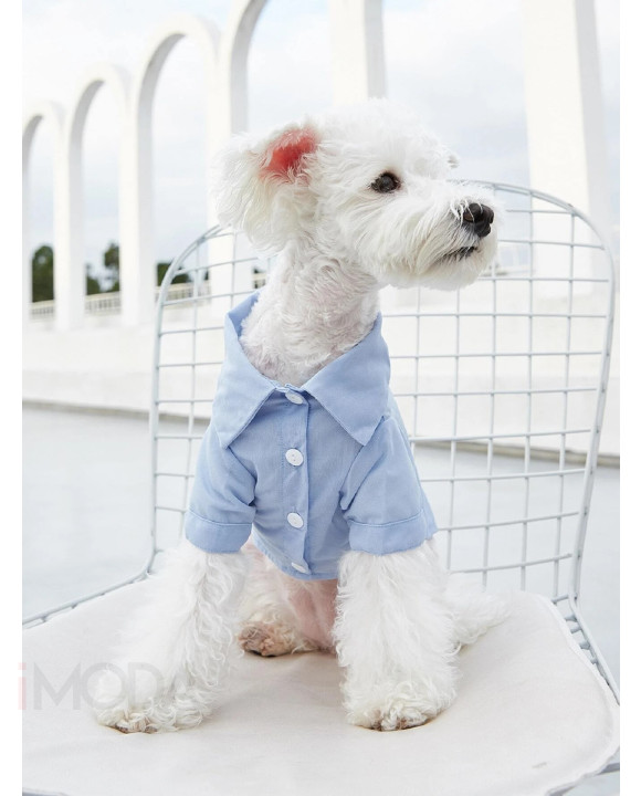 Modrá košela pre psa-275390-20