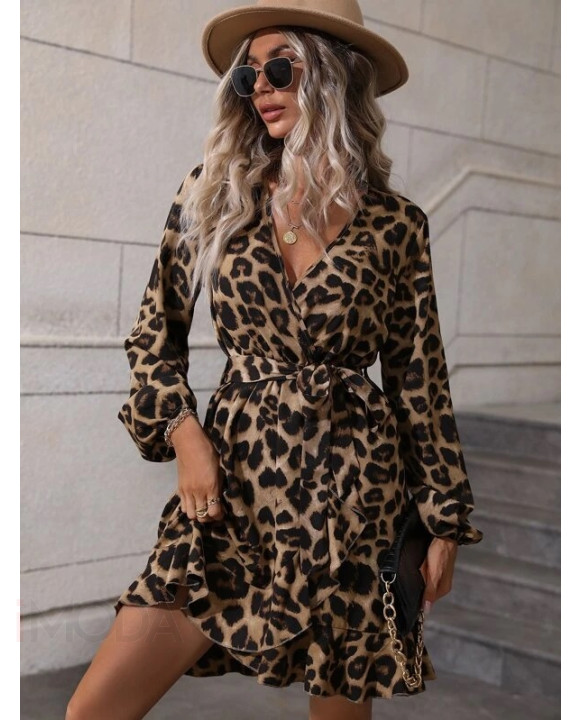 Leopardie šaty s opaskom-277720-20