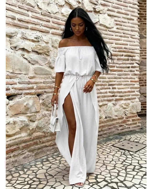 Biely dlhý overal s rozparkom-327659-20