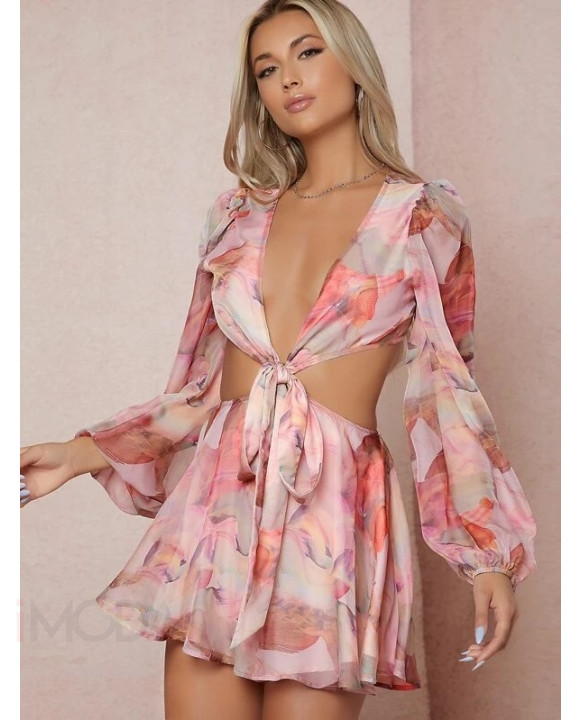 Ružový kvetinový overál-284344-20