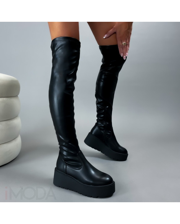 Čierne vysoké čižmy-308643-20