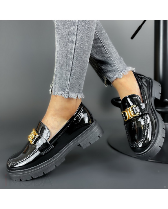 Čierne lakované mokasíny-300218-20