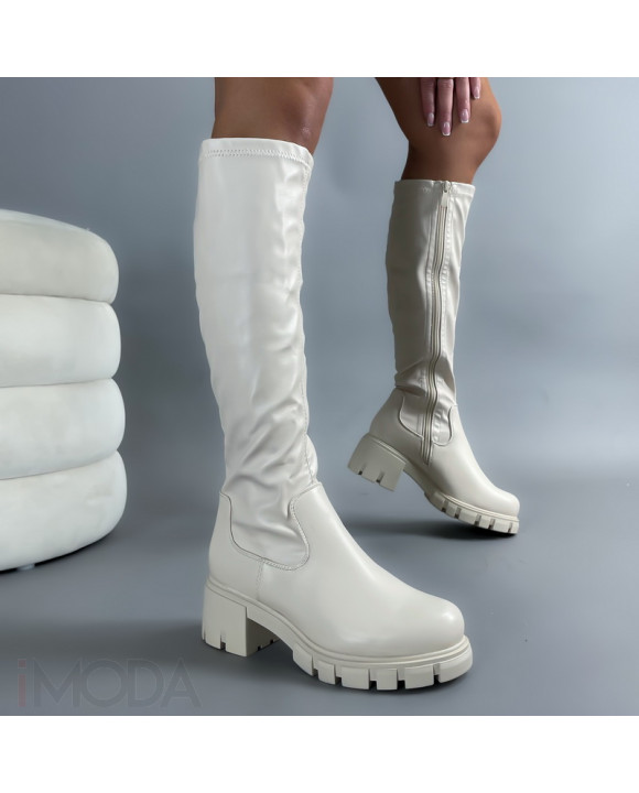 Béžové vysoké čižmy-313019-20