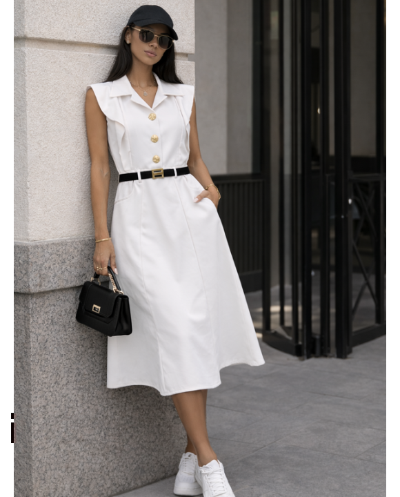 Biele košeľové midi šaty-326293-20