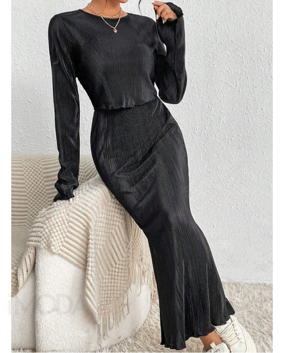 Čierny sukňový komplet-308903-20