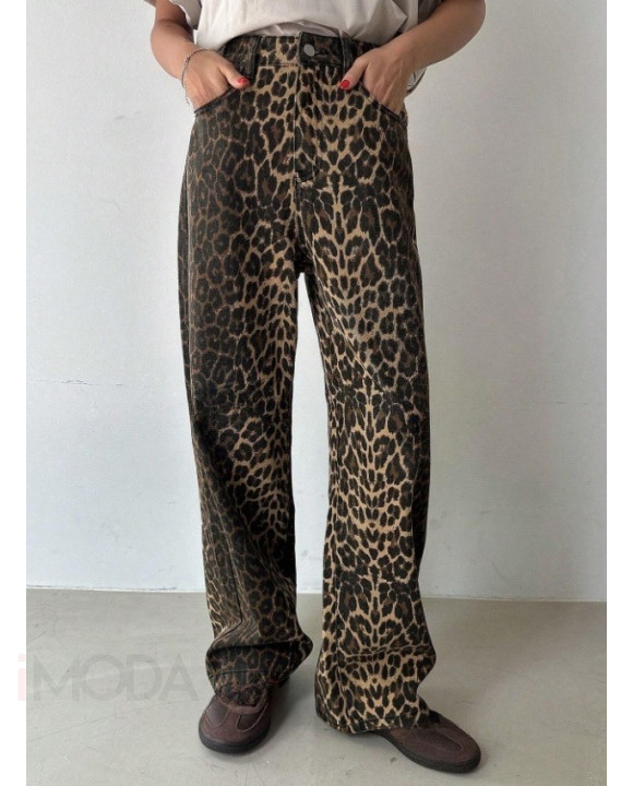 Hnedé rifle s leopardím vzorom-312739-20