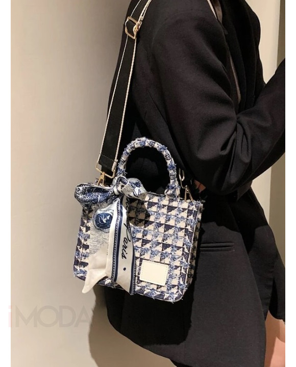 Modrá vzorovaná mini kabelka-279607-20