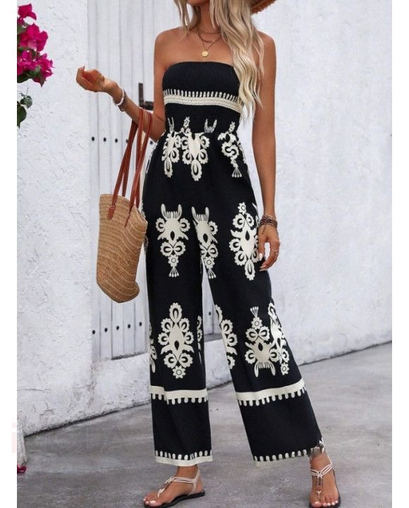 Čierno béžový overál-306724-20