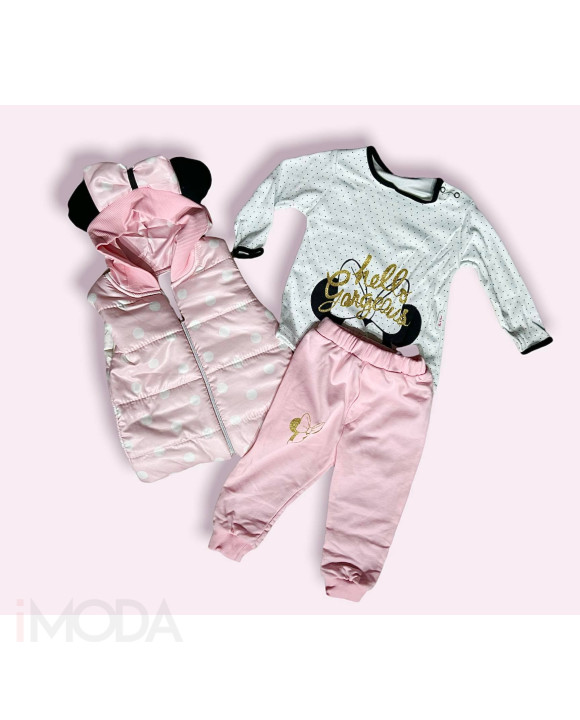 Ružová trojdielna súprava Minnie-270115-20
