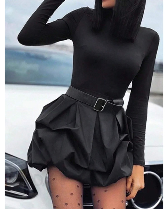 Čierne šaty PUFFY-308929-20