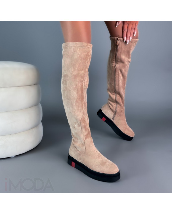 Hnedé semišové čižmy-293013-20