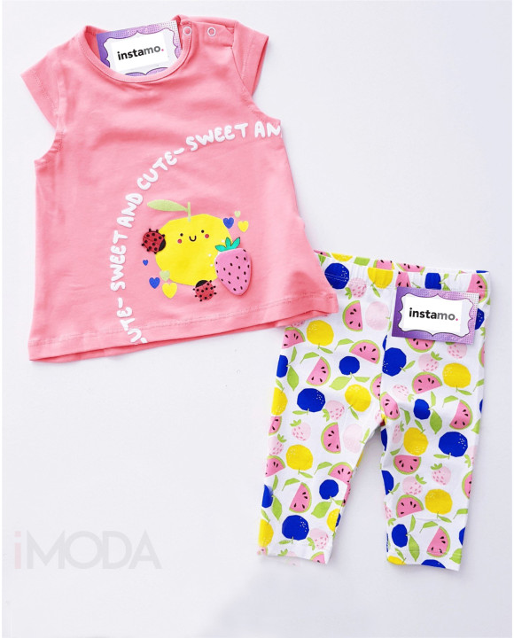 Ružová dvojdielna bavlnená súprava-249398-20