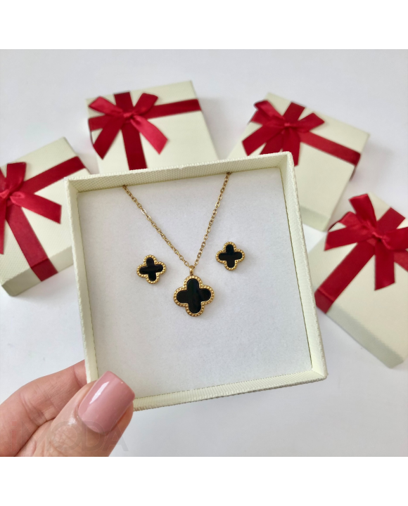 Dámska oceľová súprava s krabičkou Olivia-295603-20