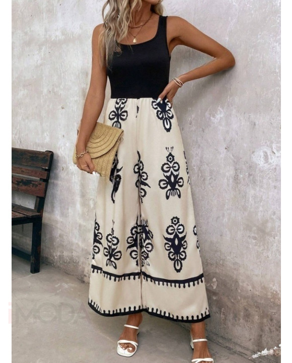 Čierno béžový overál-307622-20