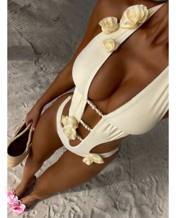 Béžové jednodielne plavky-325386-20