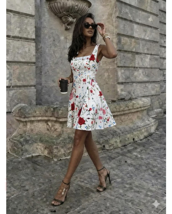 Biele šaty s kvetinovou potlačou-327375-20