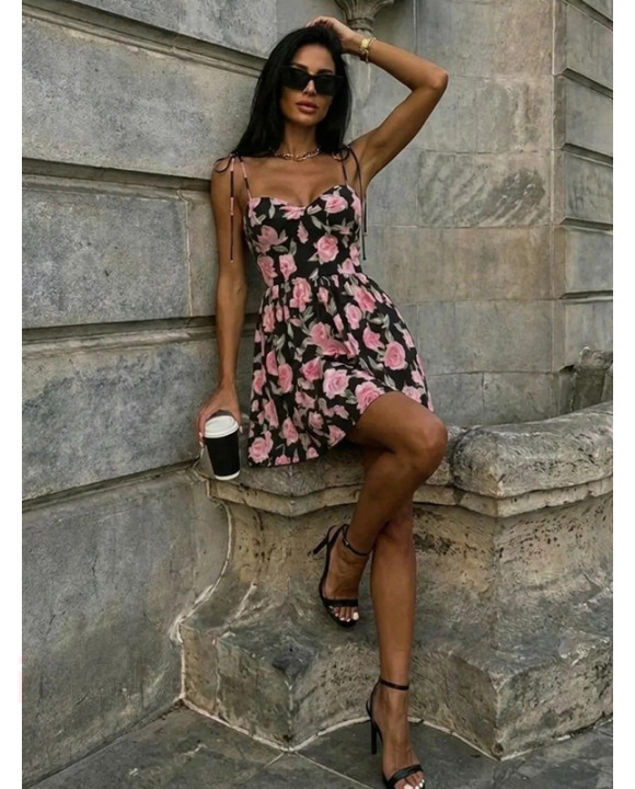 Čierne kvetinové šaty-328596-20