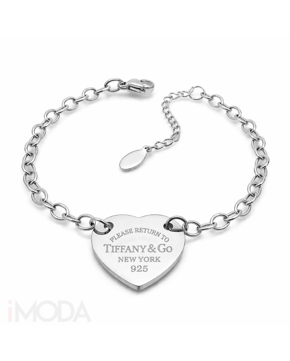 Dámsky oceľový náramok s príveskom TIFF-316271-20