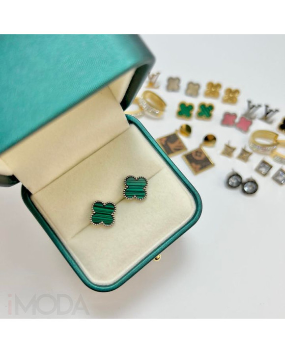 Zelené oceľové náušnice-307193-20