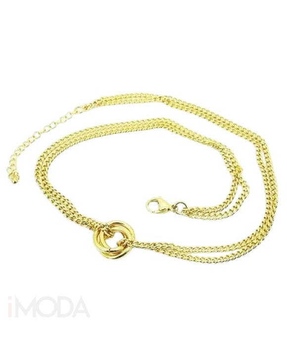 Oceľový náhrdelník prepletený trinity-312018-20