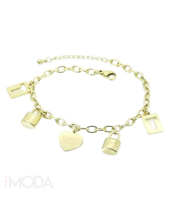 Dámsky pozlátený náramok s príveskami-311804-20