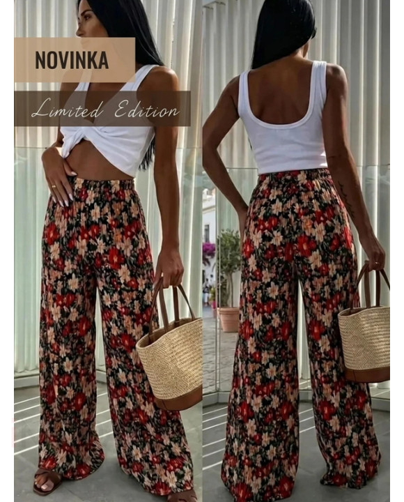 Farebné kvetinové nohavice-328944-20